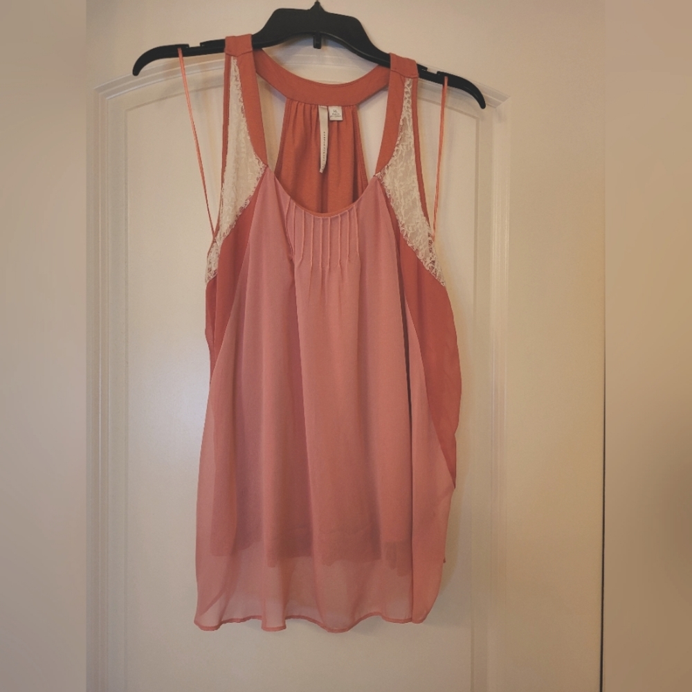 LC Lauren Conrad Peaches and Creme Sweet Confections Tank Top - XL